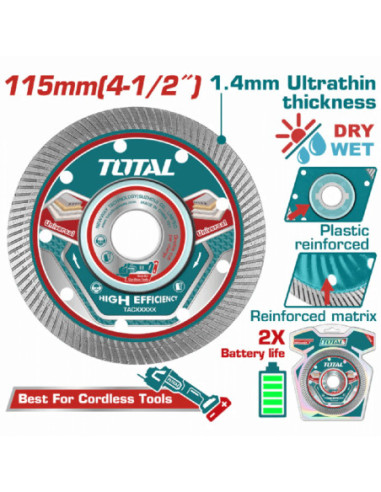 DISQUE DIAMANT A BETON 115MM TAC2151151