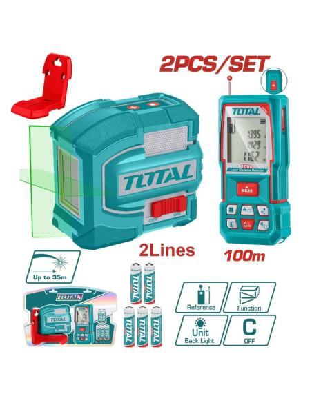 NIVEAU LASER  + DETECTEUR DISTANCE TOSLL0502