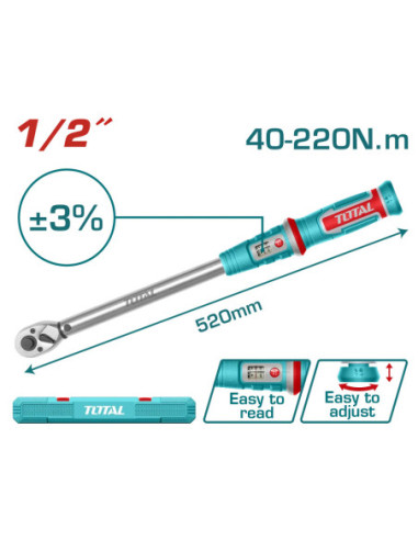 CLIQUET DYNAMOMÉTRIQUE 1/2'' 220NM THPTW1220N6