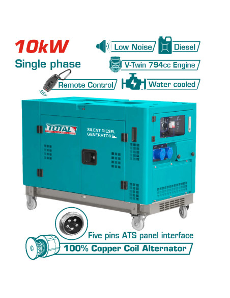 GROUPE ELECTROGENE 10KW MONO DISEL TP2150K21