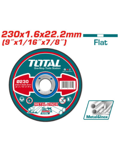 DISQUE A TRONÇ 230MM 1,6MMX22,2MM TAC2162301