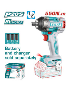 CLÉ À CHOC 1/2"  550NM 20V 2AH S/BAT TIWLI20551