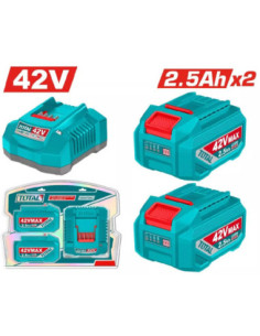CHARGEUR + 2 BATTERIES 42V 2.5AH TFBCPM25221