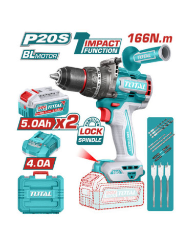 VISSEUSE PERCUSSION 166NM 20V 2.5AH/CH TIDLI201668