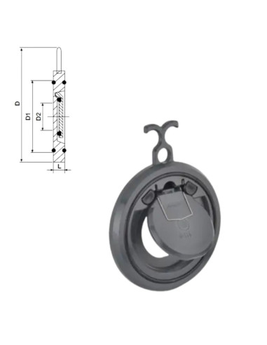 CLAPET PVC PRESSION SANDWICH - ø75