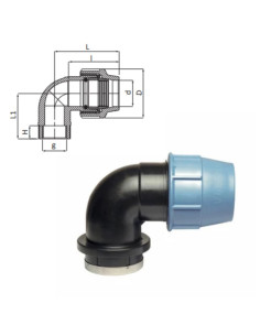 COUDE 90° FILTÉ À COMPRESSION FEMELLE