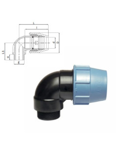 COUDE 90° FILTÉ À COMPRESSION MALE