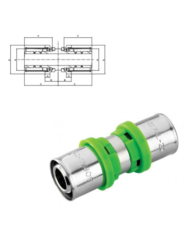 RACCORD DROIT TT - ⌀26