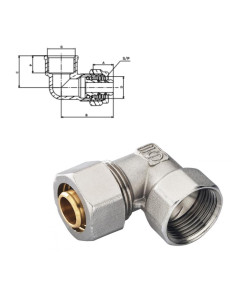 RACCORD COUDE À VISSER T FEMELLE - 016 1/2" F