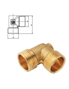 RACCORD COUDE MM PORTE PURGEUR - 3/4"
