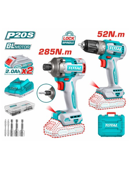 KIT DE 2PCS VISSEUSE+PERCEUSE TCKLI20272