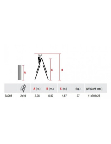 ECHELLE ALUM ACCÉS 2 CÔTÉS EXTENSIBLE