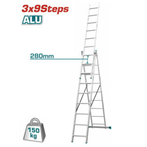 ESCALIER PROFESSIONNEL 3X9 EN ALUMINIUM THLAD03391
