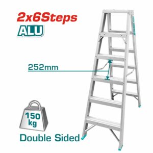 ESCALIER DOUBLE FACE 2X6 EN ALUMINIUM THLAD01061