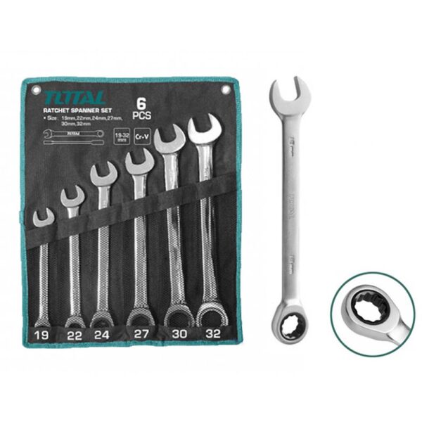 JX 6 CLES A CLIQUET DE 19 A 32MM THT102RK061