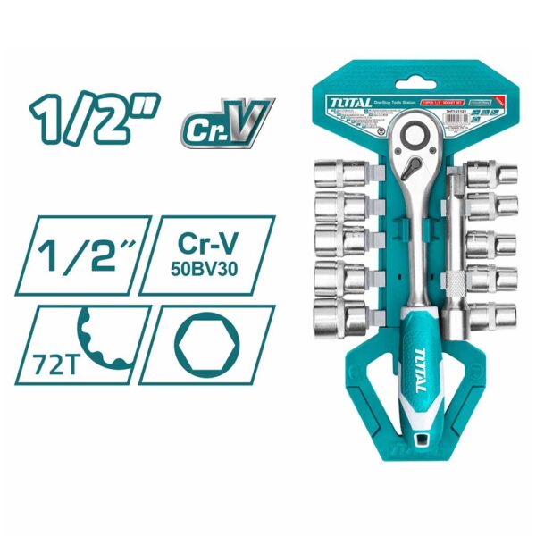 SET CLE A DOUILLES 1/2" 12PCS THT141121