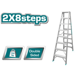 ECHELLE DOUBLE FACE 2X8 EN ALUMINIUM THLAD01081