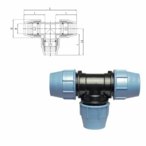 TÉ 90° À COMPRESSION PN 16