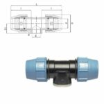 TÉ 90° TARAUDÉ À COMPRESSION FEMELLE