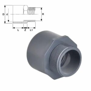 EMBOUT PRESSION PVC MALE