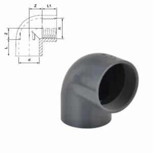 COUDE PVC PRESSION FILTÉ FEMELLE