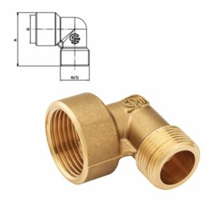 RACCORD COUDE MF JAUNE