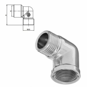 RACCORD COUDE MALE FEMELLE CHROME