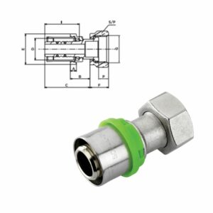 RACCORD DROIT ECROU LIBRE