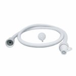 FLEXIBLE DE TOILETTE TRESSE BLANC 1M