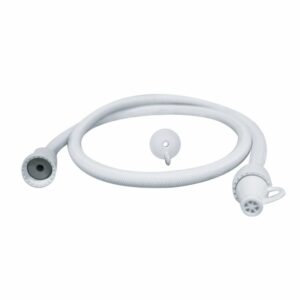 FLEXIBLE DE TOILETTE TRESSE BLANC 1M