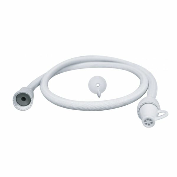 FLEXIBLE DE TOILETTE TRESSE BLANC 1M