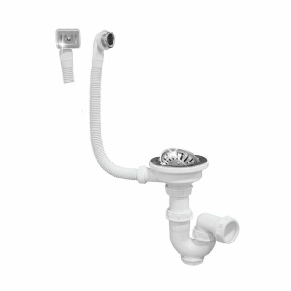 VIDAGE EVIER INOX/GRES SIMPLE BAC A PANIER Ø90