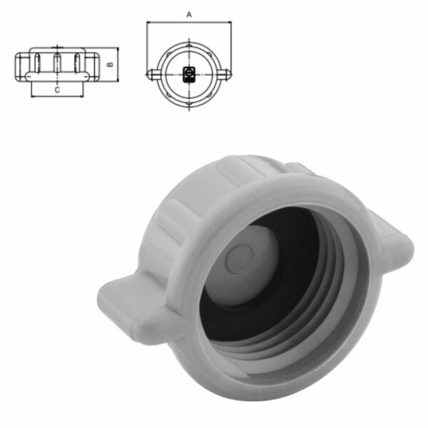 BOUCHON G1/2’’ FEMELLE AVEC JOINT PLAT
