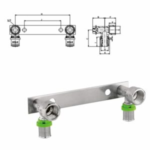 RACCORD COUDE T FEMELLE BIAPPLIQUE