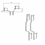 SUPPORT COLLECTEURS DOUBLE INOX