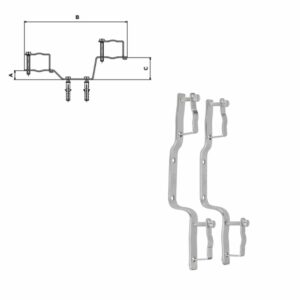 SUPPORT COLLECTEURS DOUBLE INOX