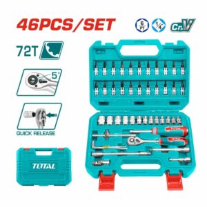 BOITE A DOUILLES 1/4 46PCS THT141462
