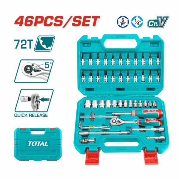 BOITE A DOUILLES 1/4 46PCS THT141462