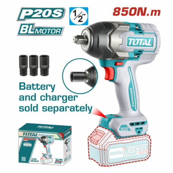 CLÉ A CHOC 850NM 20V 4AH S/BAT TIWLI20851