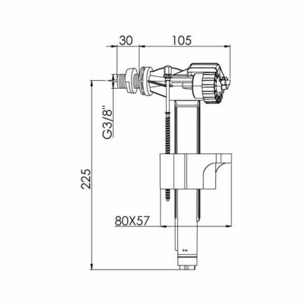 ROBINET FLOTTEUR SILENCIEUX EMBOUT LAITON – Image 2