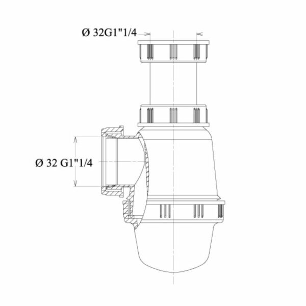 SIPHON DE LAVABO/BIDET 1"1/4 – Image 2