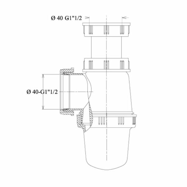 SIPHON D'EVIER Ø40 – Image 2