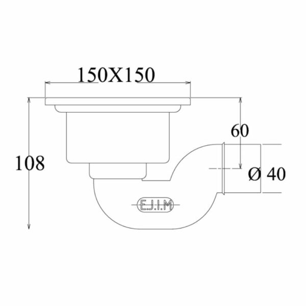 SIPHON SIPHOIDE PVC INOX 15X15