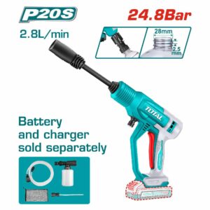 NETTOYEUR HP 24,8BAR 20V 2AH S/BAT TPWLI2036