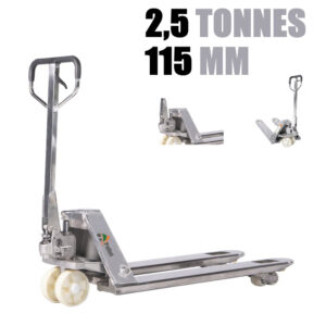TRANSPALETTE 2,5 TONNES ACIER INOXYDABLE WH-25S-H