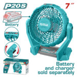 VENTILATEUR 7" 20V 2AH S/BAT TFALI2007
