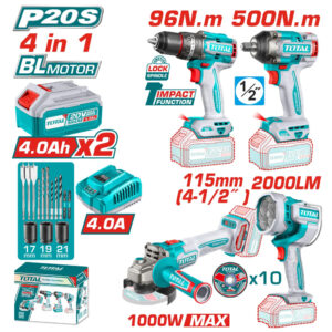 KIT OUTILLAGE 4EN1 20V 2.4AH TOSLI241292