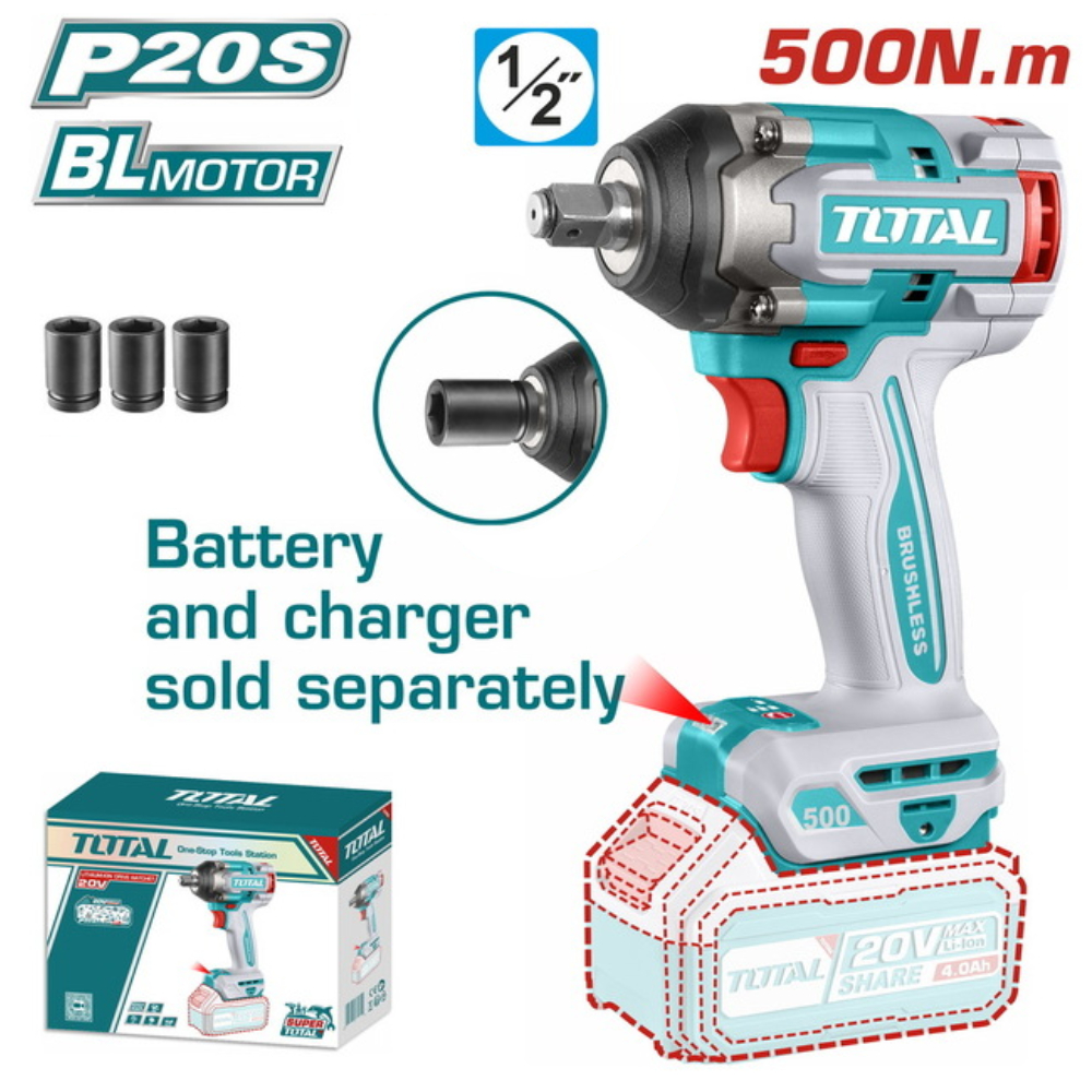 CLE A CHOC 1/2" 500NM 20V 4AH S/BAT TIWLI20501