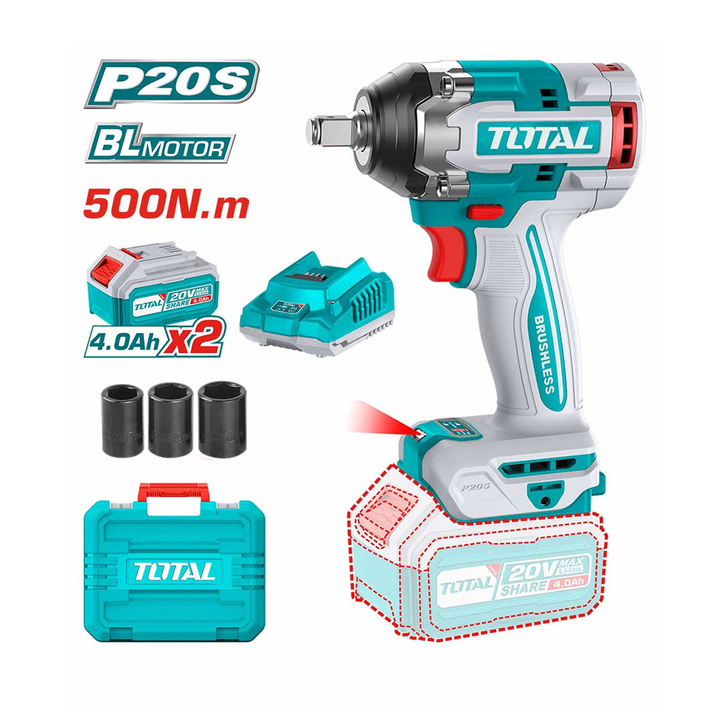 CLE A CHOC 1/2" 500NM 20V 2.4AH/CH TIWLI2050