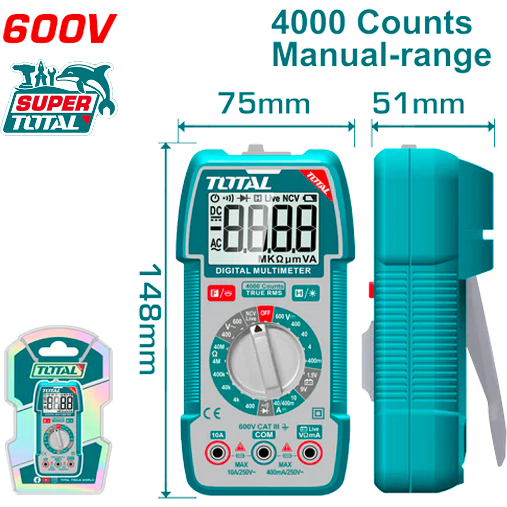 MULTIMETRE TOTAL TOOLS TMT536002